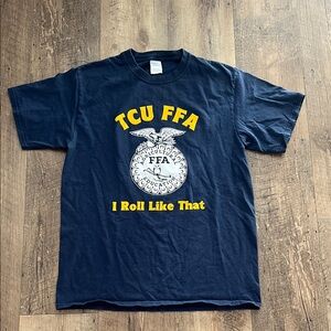 Vintage FFA Navy Graphic Tee - I ROLL LIKE THAT - Tri-City United - GUC💙💛💙